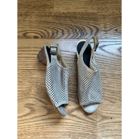 PAUL GREEN Gray Leather Adjustable Strap Arch Support Open Toe Sandal Size 5.5 - Picture 2 of 8